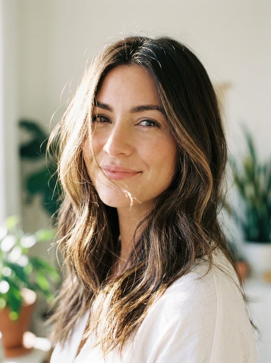 Natürliches Dimensional Brunette Balayage - Balayage braune Haare